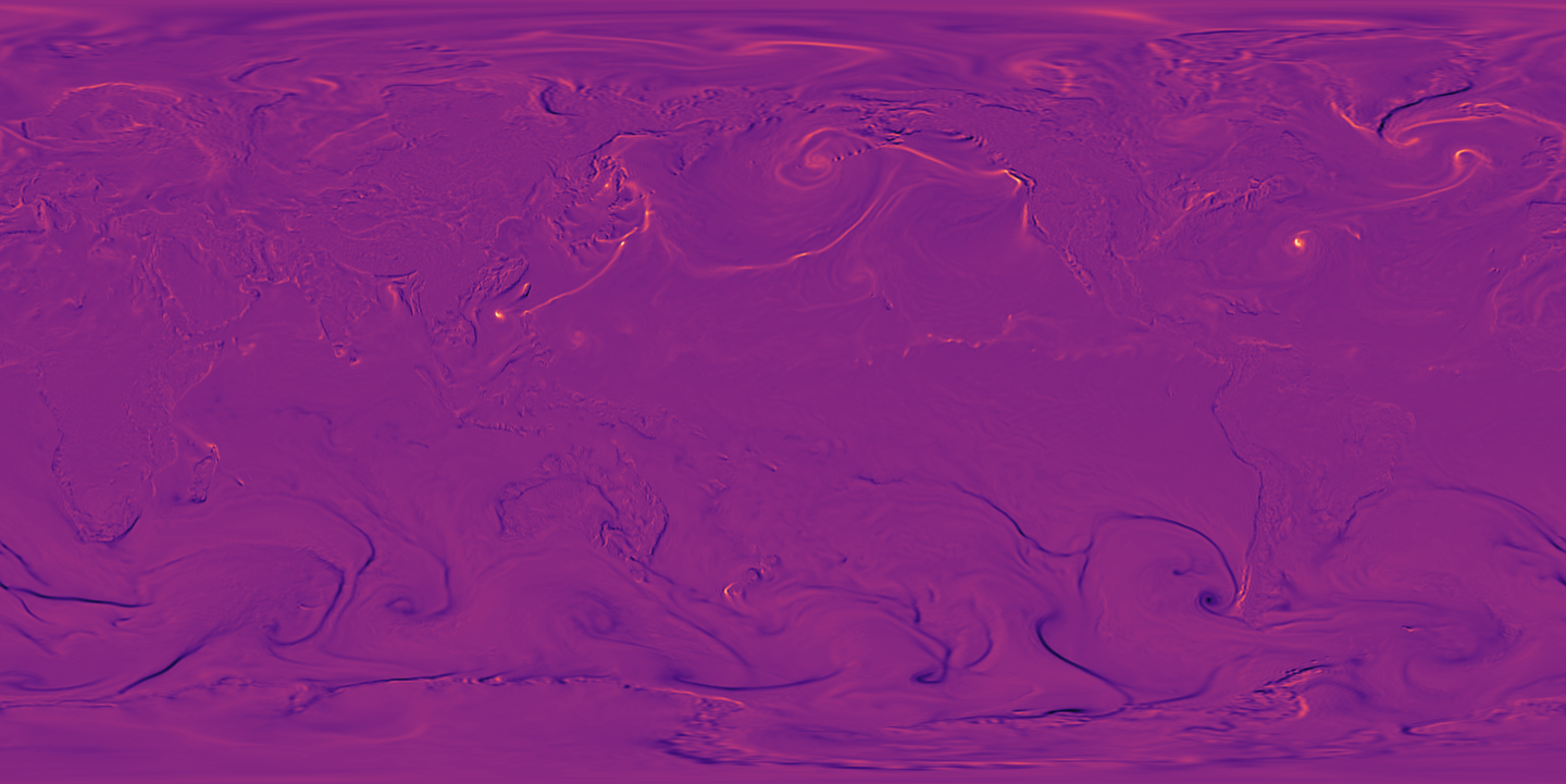 ERA5 Relative Vorticity (Turbulence) at 975.0hPa